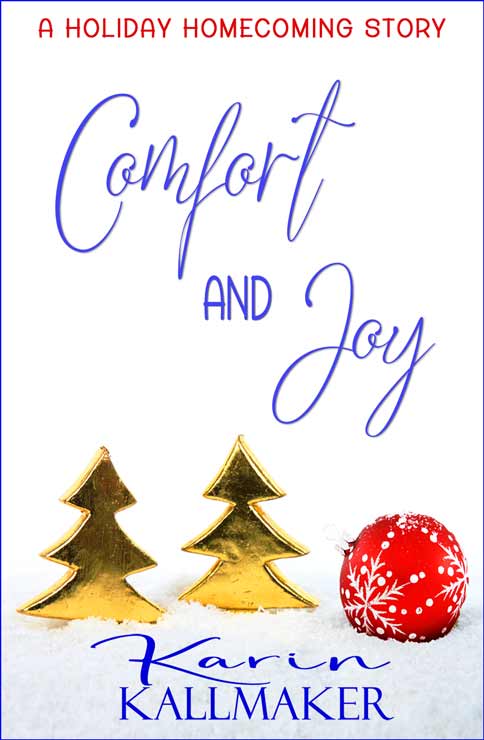 ebook cover comfort and joy lesbian holiday romance