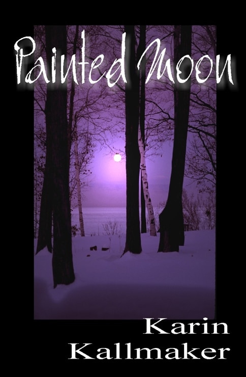 Cover image Dark trees against a purple sky with a white glowing moon