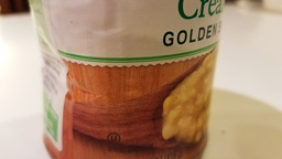 dented can of creamed corn