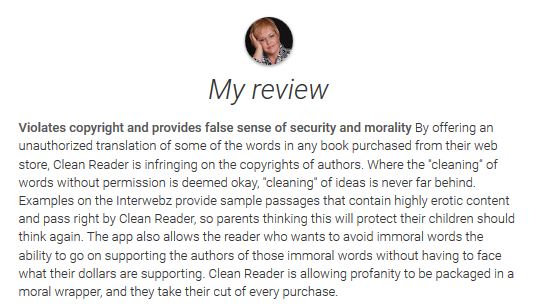 My review of Clean Reader