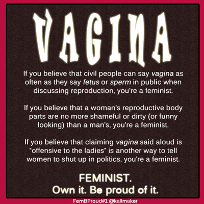 Feminists can say Vagina