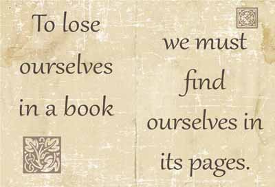 meme to lose ourselves in a book we must find ourselves in its pages by karin kallmaker