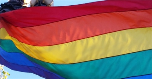 Pride Flag in the wind